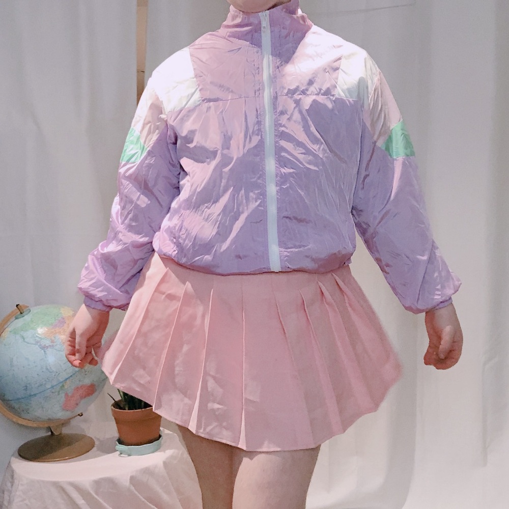 Pastel Colourblock Kawaii Windbreaker
